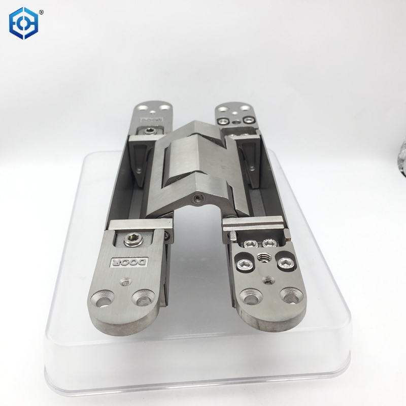 Bisagra oculta de ajuste 3D de acero inoxidable 304 de 240 mm para puerta de 200 kg