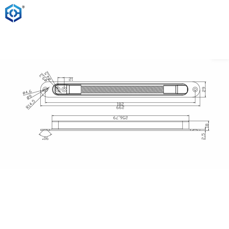 Lazo negro de la puerta de la aleación de aluminio para la protección del alambre del control de acceso del montaje de la mortaja