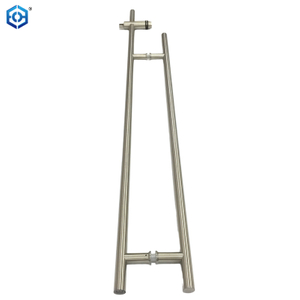 Tirador de escalera con cerradura de diseño, de acero inoxidable cepillado, 52-7/8" 