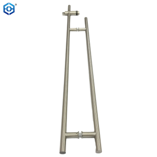 Tirador de escalera con cerradura de diseño, de acero inoxidable cepillado, 52-7/8" 