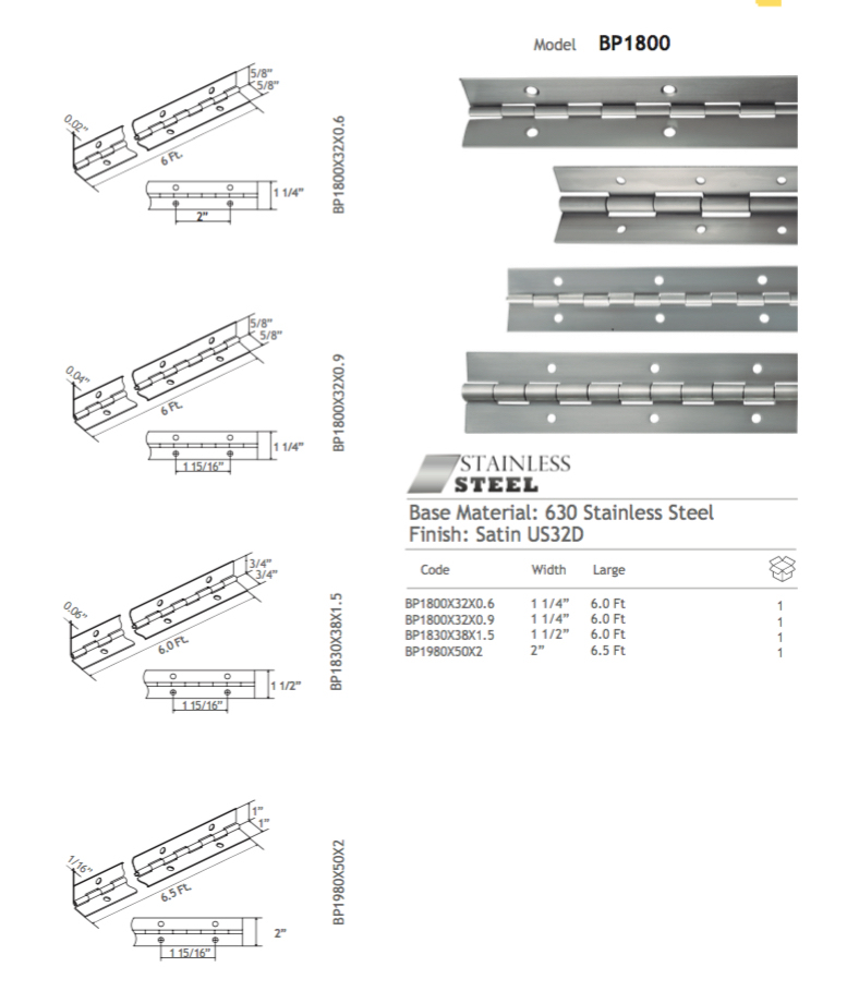 Brass Finish Steel Door Hinge
