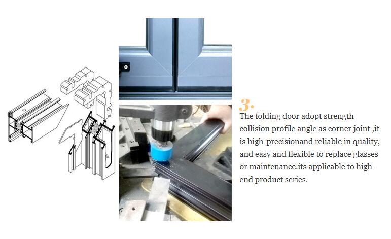 Puertas francesas bifold con vidrio.