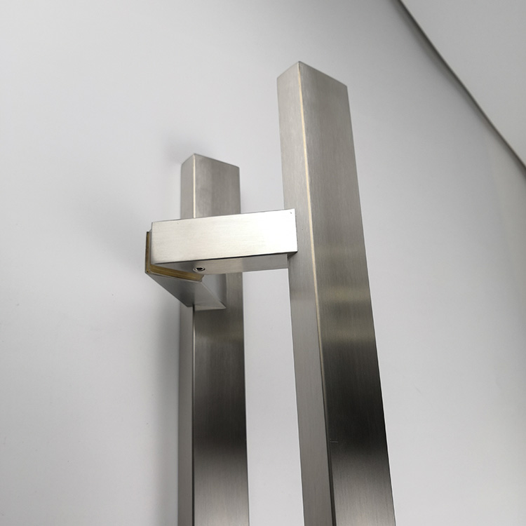 Silver SSS Herrajes para baño de acero inoxidable Square Rube Front Interior Designer Puerta Tiradores Manijas