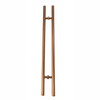 Barra lateral doble de cobre a Barra H Forma Acero inoxidable Puerta Puerta Puerta Ajuste para puerta de vidrio Puerta de madera