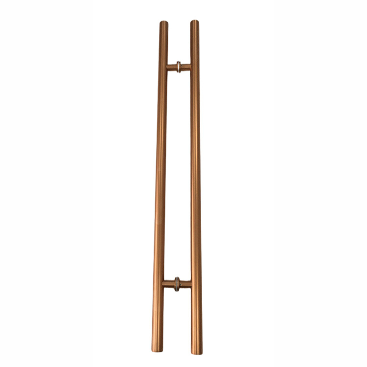 Barra lateral doble de cobre a Barra H Forma Acero inoxidable Puerta Puerta Puerta Ajuste para puerta de vidrio Puerta de madera