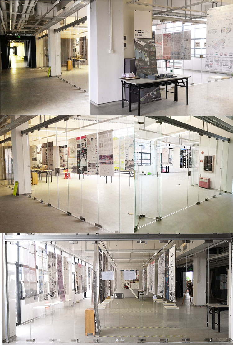 Puertas plegables de BI con persianas dentro de vidrio.