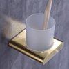 Accesorios de baño Soporte para plato de jabón de baño de latón y vidrio de bronce
