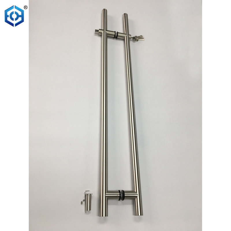 Acero inoxidable Manja de tracción de puerta larga moderna con cerradura