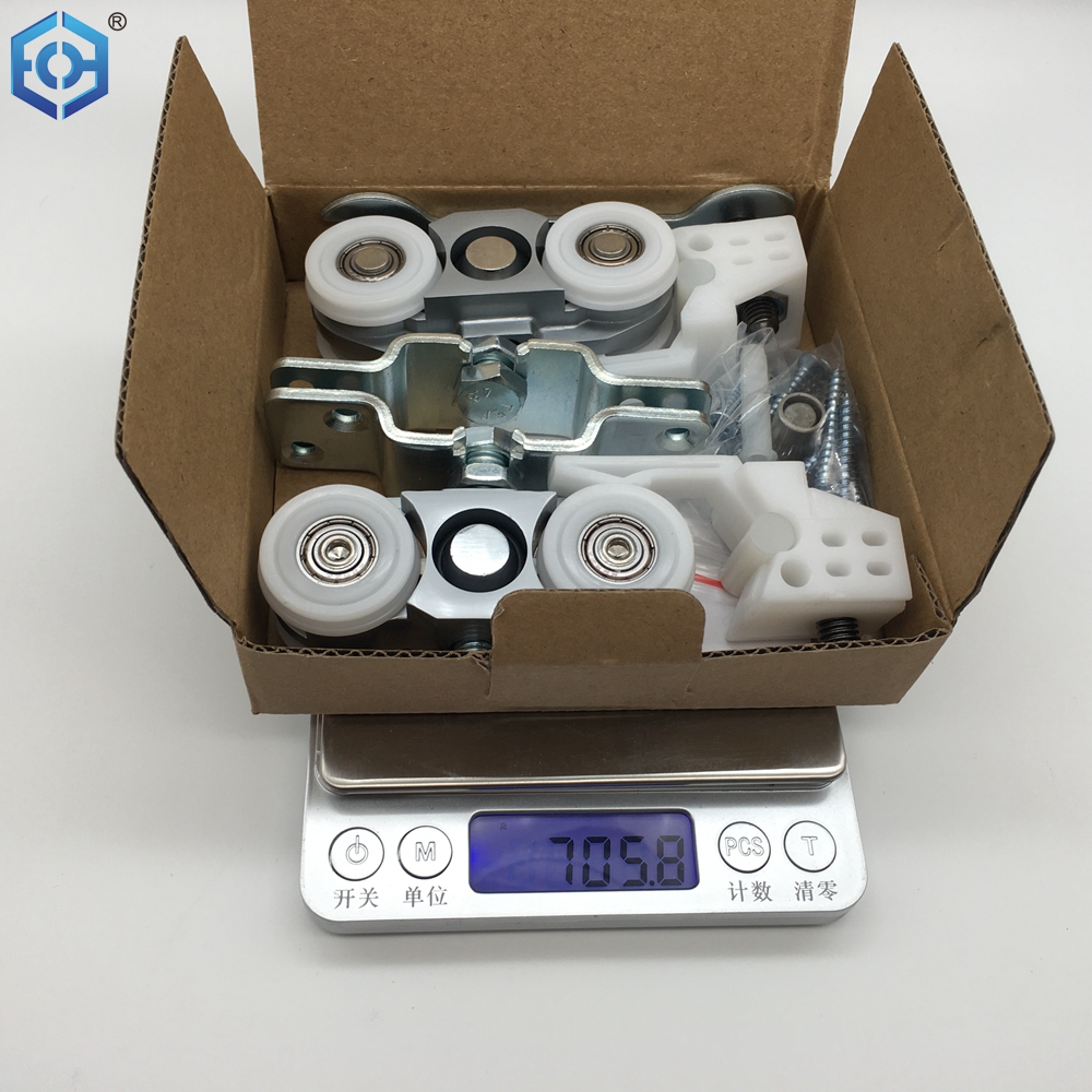 Sistema de ruedas de rodillos de puerta corredera