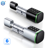 Cilindro inteligente con la aplicación Ttlock Tamaño de cilindro ajustable Contraseña electrónica Bloqueo inteligente