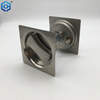 Lock de puerta corredera de bolsillo de acero inoxidable de estilo cuadrado moderno