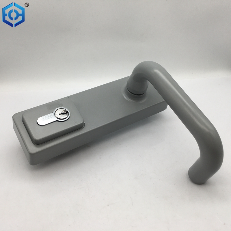 manija de la puerta de fuego y bloqueo