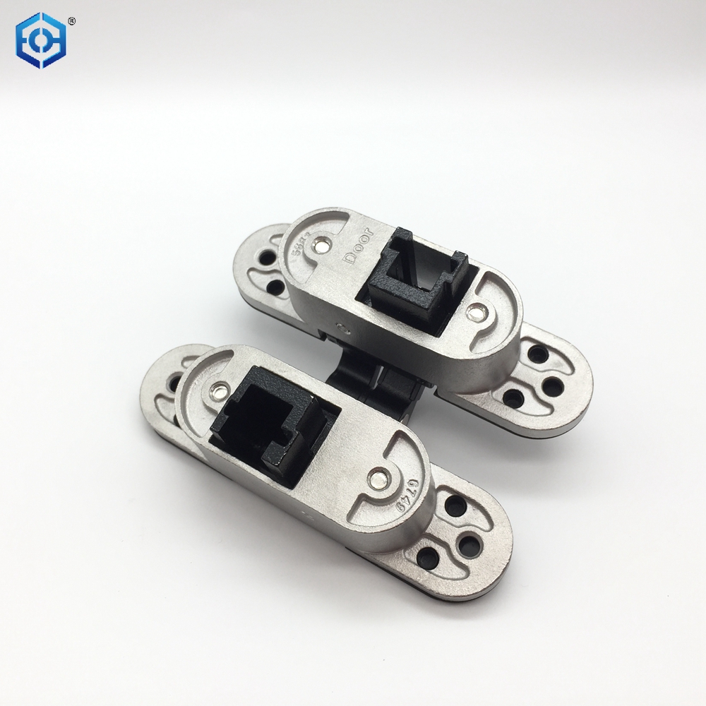 Bisagras de puerta ocultadas de 180 grados ajustables 2.o de acero inoxidable plateado de espesor moderno suave y cercano de 40 mm 