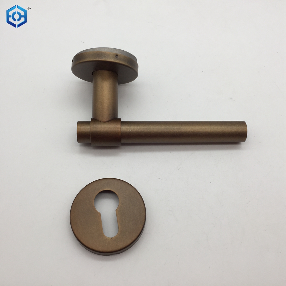 Acabados especiales Juego de cerradura con manija de palanca de puerta interior de acero inoxidable de bronce antiguo moderno