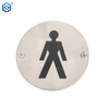Pegatina de pared de acero inoxidable letreros de baño femenino masculino placas de baño para mujeres para puerta