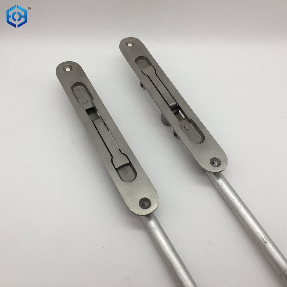 Cerradura de perno deslizante resistente oculta de acero inoxidable plateado con varilla de aluminio