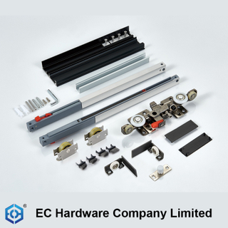 Kit de herrajes para puerta fantasma oculta Prime de cierre suave de primera calidad con kit de riel deslizante mágico supremo oculto