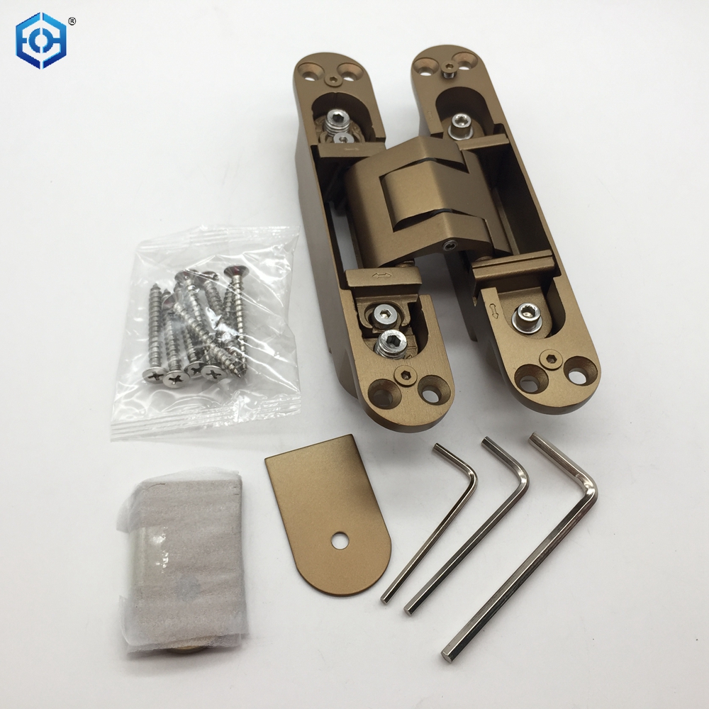 Bisagra de puerta oculta oculta ajustable de acero inoxidable 3D de CA de 120 kg