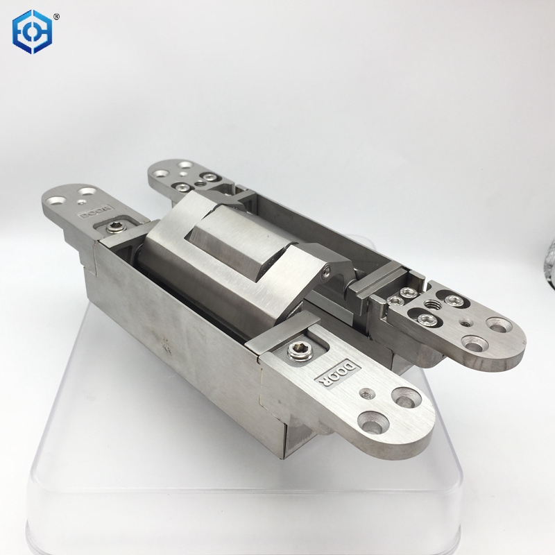 Bisagra oculta de ajuste 3D de acero inoxidable 304 de 240 mm para puerta de 200 kg