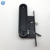 Cerradura de puerta corrediza de privacidad con acabado en níquel satinado de Zamak