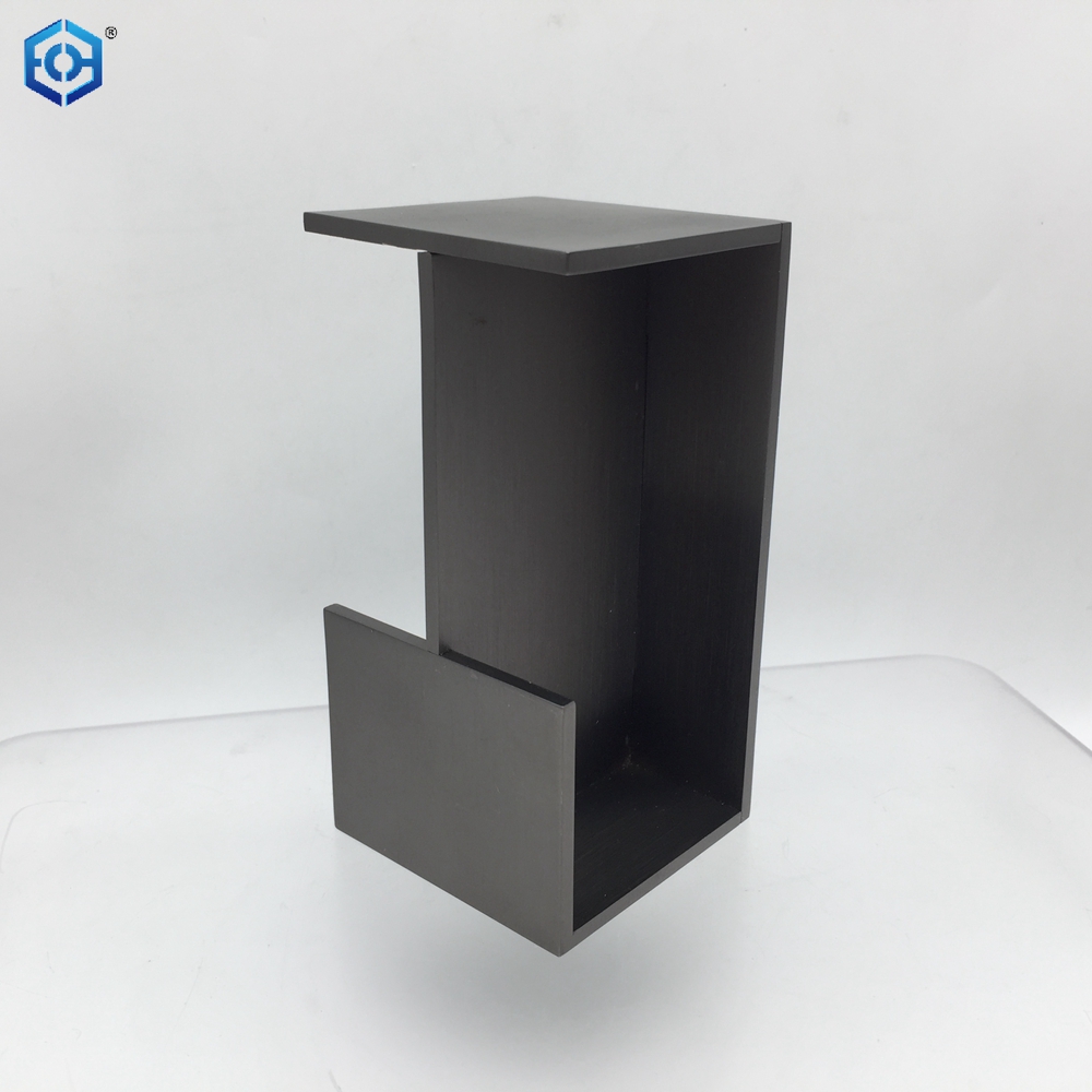 Tirador de puerta empotrada de acero inoxidable negro arma deslizante y manija de puerta empotrada