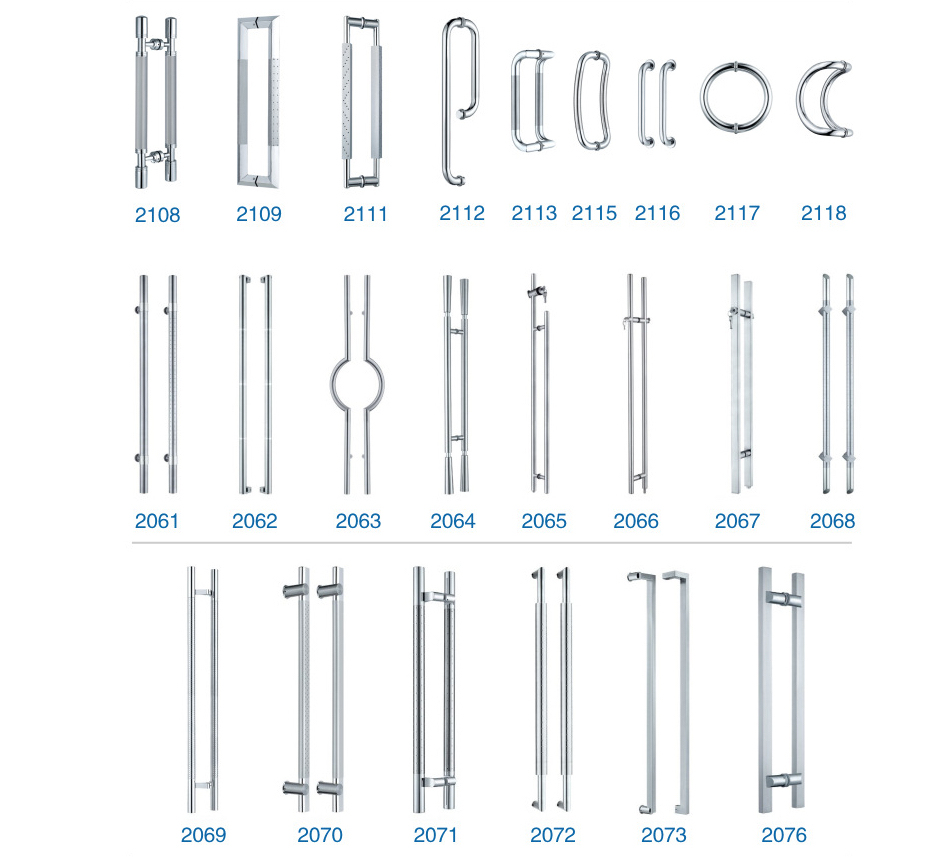 Manija de puerta de cristal de los muebles de cristal del lat&oacute;n del nuevo producto