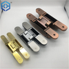 Aleación de zinc 180 grados 3d bisagra oculta resistente ajustable para puerta
