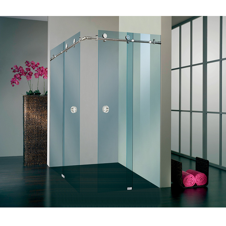 Guía de suelo para puerta corrediza de vidrio de 2.362 in x 1.969 in, guía  inferior para puerta corredera de vidrio, puerta de ducha sin marco (2