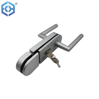 Cerradura de puerta de vidrio de doble puerta de alloy de allozo popular con llave para puerta de vidrio deslizante