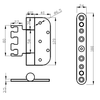 Bisagra de puerta ajustable 3D para puerta de madera resistente