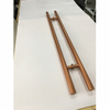 Barra lateral doble de cobre a Barra H Forma Acero inoxidable Puerta Puerta Puerta Ajuste para puerta de vidrio Puerta de madera
