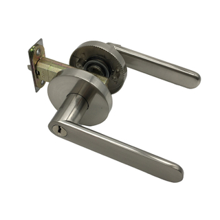 Manchas de níquel Zinc Aleación ET Dormitorio Palanca interior Cerradura de puerta con tres llaves