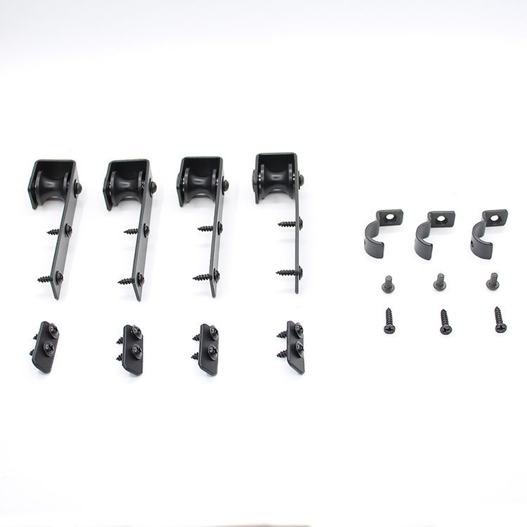 Pistas de puerta corredera de gabinete y rodillos