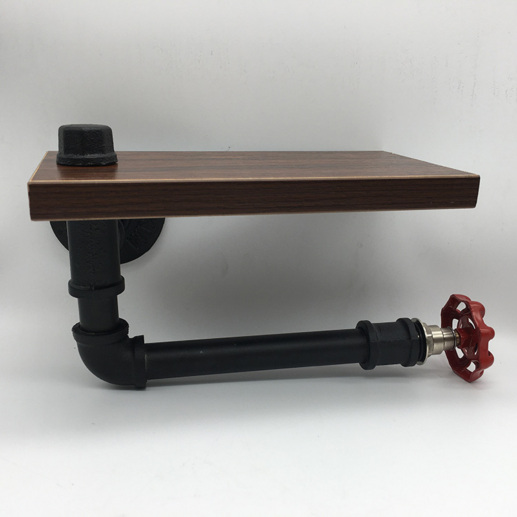 Tenedor de papel higi&eacute;nico dorado cepillado