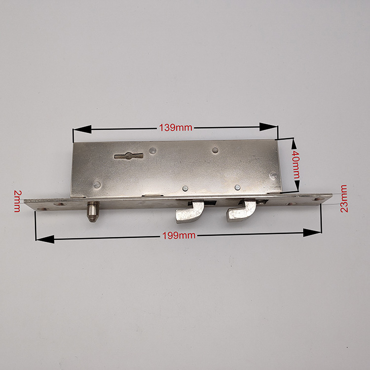 Cerradura de puerta de mortaja de privacidad de acero de estilo argentino con dos llaves para puerta de marco de aluminio