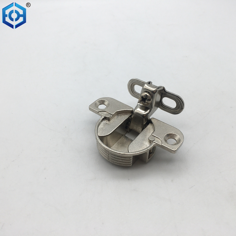 110 grados 1-3/8-in superpuesto oculto bisagra de gabinete de níquel autocruzado