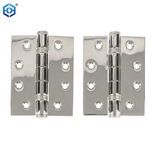 Hardware de puerta oscilante 4 pulgadas Corner de esquina cuadrada Bisagras de puerta cromada