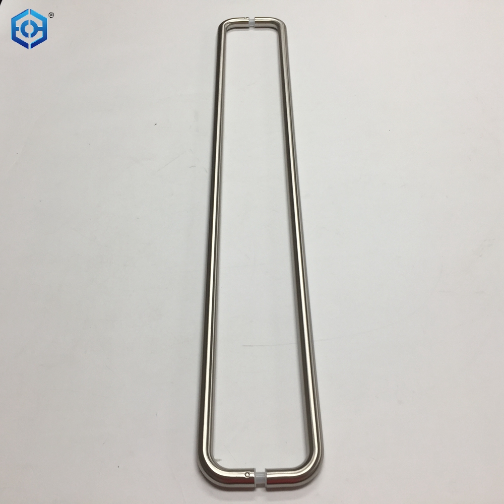Herrajes de baño de acero inoxidable PSS, puerta de vidrio francesa Rube redonda, tiradores comerciales de empuje y tracción