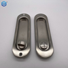 Bargas únicas de acero inoxidable Bloqueo de puerta corredera CLAQUETA INVISIBLE Mango empotrado Puerta de hardware de hardware 