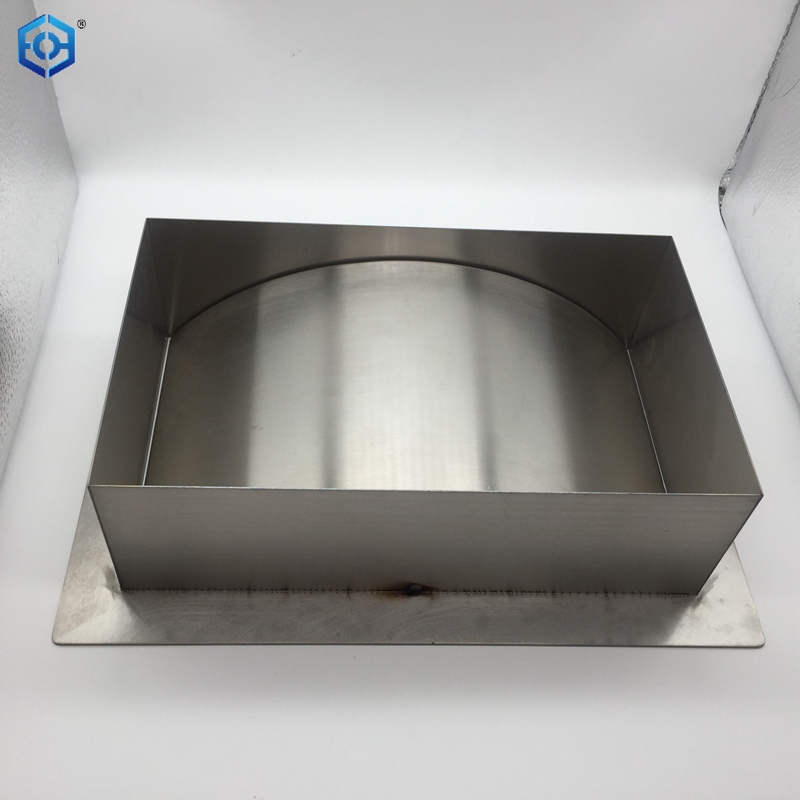 Anillo para basura rectangular con ojal para basura de acero inoxidable de 12x8" cuadrado x 3" de profundidad