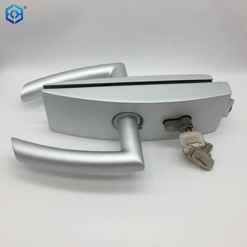 Cerradura de puerta de vidrio de 8-12 mm con cilindro de marco de madera y llaves para acero y aluminio