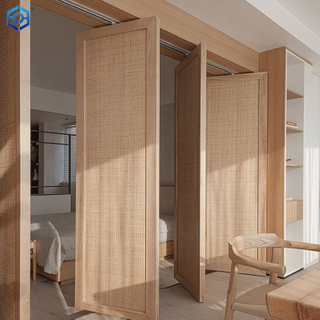 Polea para puerta plegable, puertas correderas, rueda colgante para partición de pared activa, silenciosa, alta carga, 100kg