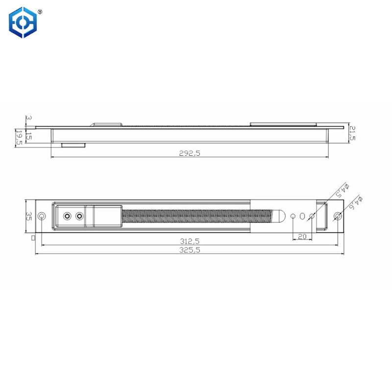 Lazo de puerta de aleación de zinc y cromo satinado para montaje en mortaja