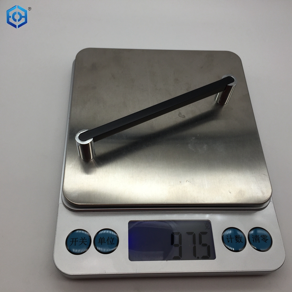 Tiradores cuadrados de latón negro y cromado para cajón de cocina con manija para gabinete