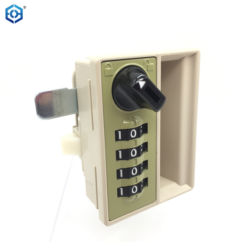 Cerradura de combinación de casillero escolar sin llave mecánica con código de 4 dígitos de plástico de seguridad