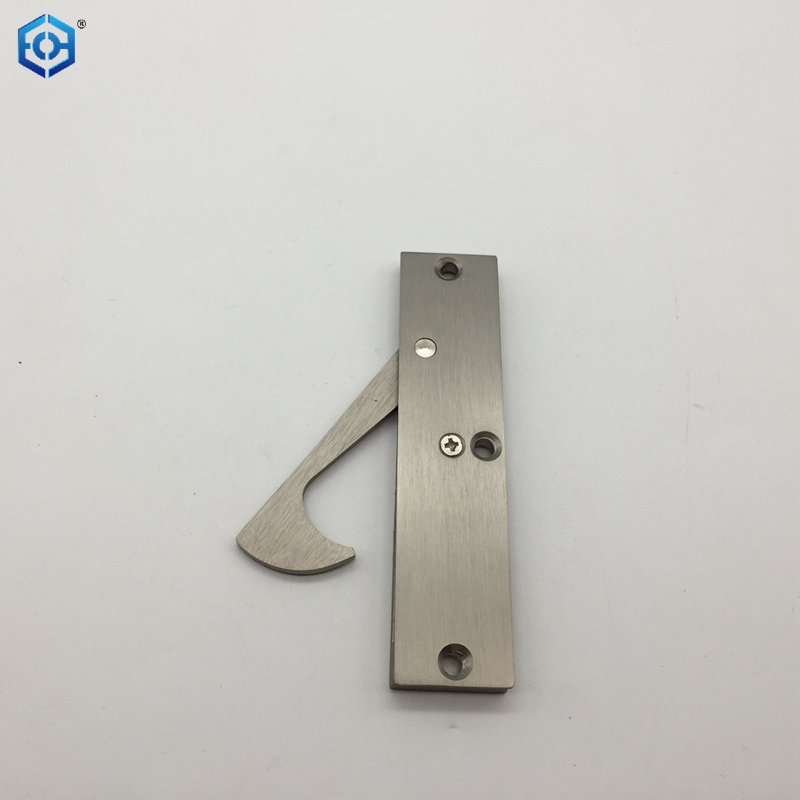 Tirador de borde de puerta corrediza con borde de cuchillo preciso de latón y níquel satinado