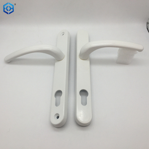Manija de puerta plana UPVC, manija de puerta Interior negra, blanca y plateada, doble cara, 85/92mm, cerradura de puerta