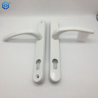 Manija de puerta plana UPVC, manija de puerta Interior negra, blanca y plateada, doble cara, 85/92mm, cerradura de puerta