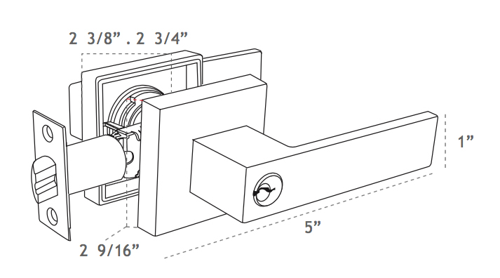 (YS001) Cerradura de puerta de ba&ntilde;o de aleaci&oacute;n de zinc