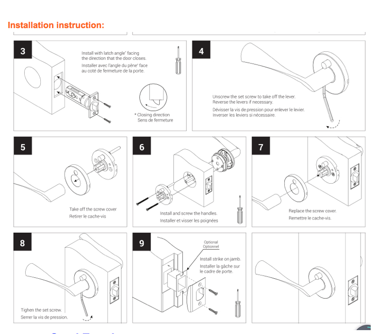 con bloqueo de manija de la puerta de privacidad con bot&oacute;n